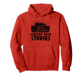 Stacked Stories Library Book Reading Hoodie - Trendy Graphic Men Women - T-Shirt, Sweatshirt, Hoodie