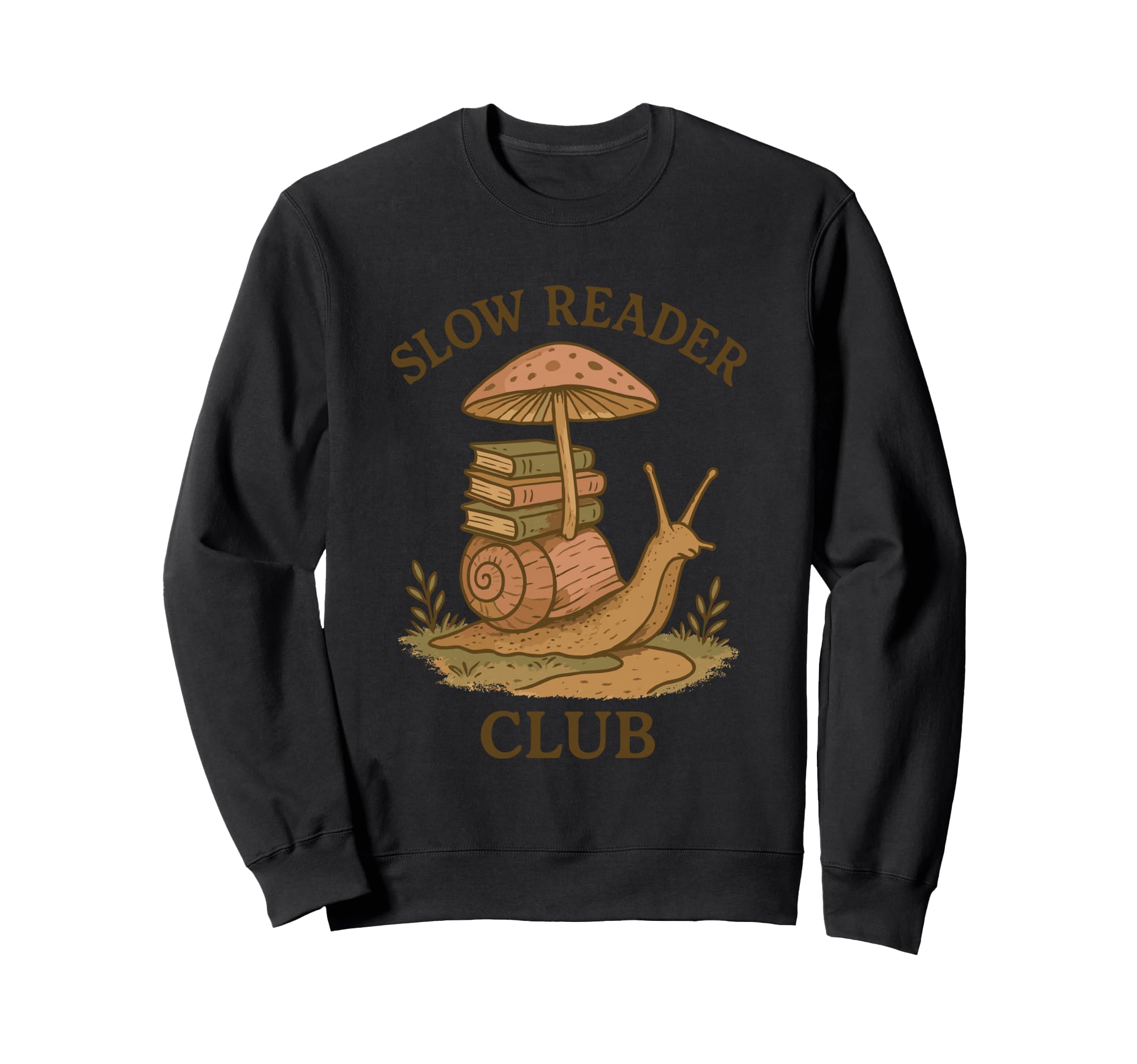 Slow Reader Club Snail Books Sweatshirt - Aesthetic Graphic Unisex - T-Shirt, Sweatshirt, Hoodie