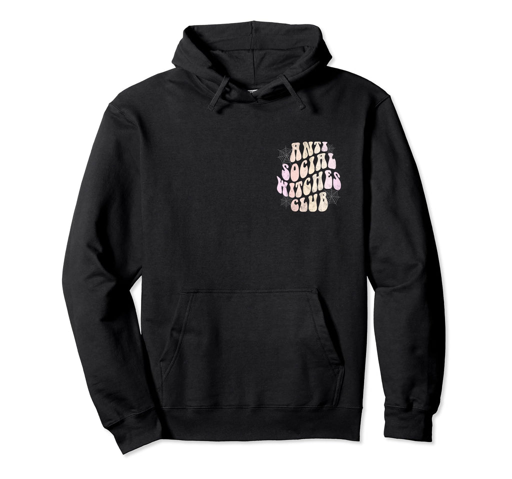 Funny Anti Social Witches Club Introvert Hoodie - Novelty Apparel Unisex - T-Shirt, Sweatshirt, Hoodie