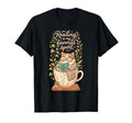 Cozy Cat Sleeping Books Coffee Reader T-Shirt - Minimalist Print Unisex - T-Shirt, Sweatshirt, Hoodie