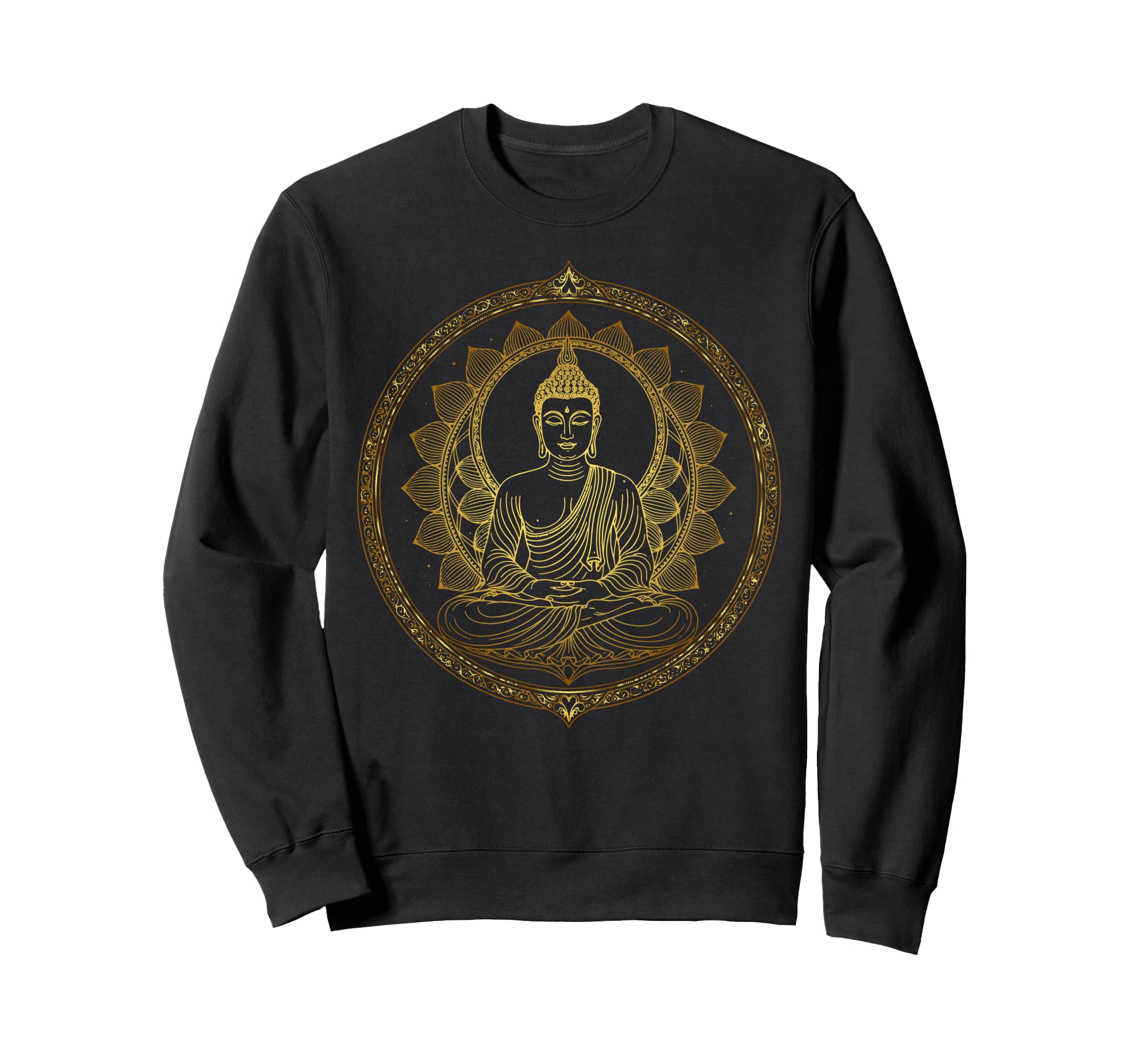 Spiritual Buddha Meditation Minimal Sweatshirt - Graphic Print for Adults - T-Shirt, Sweatshirt, Hoodie