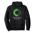 May We Wear Green Mental Health Sunflower Hoodie - Custom Art Print Unisex - T-Shirt, Sweatshirt, Hoodie