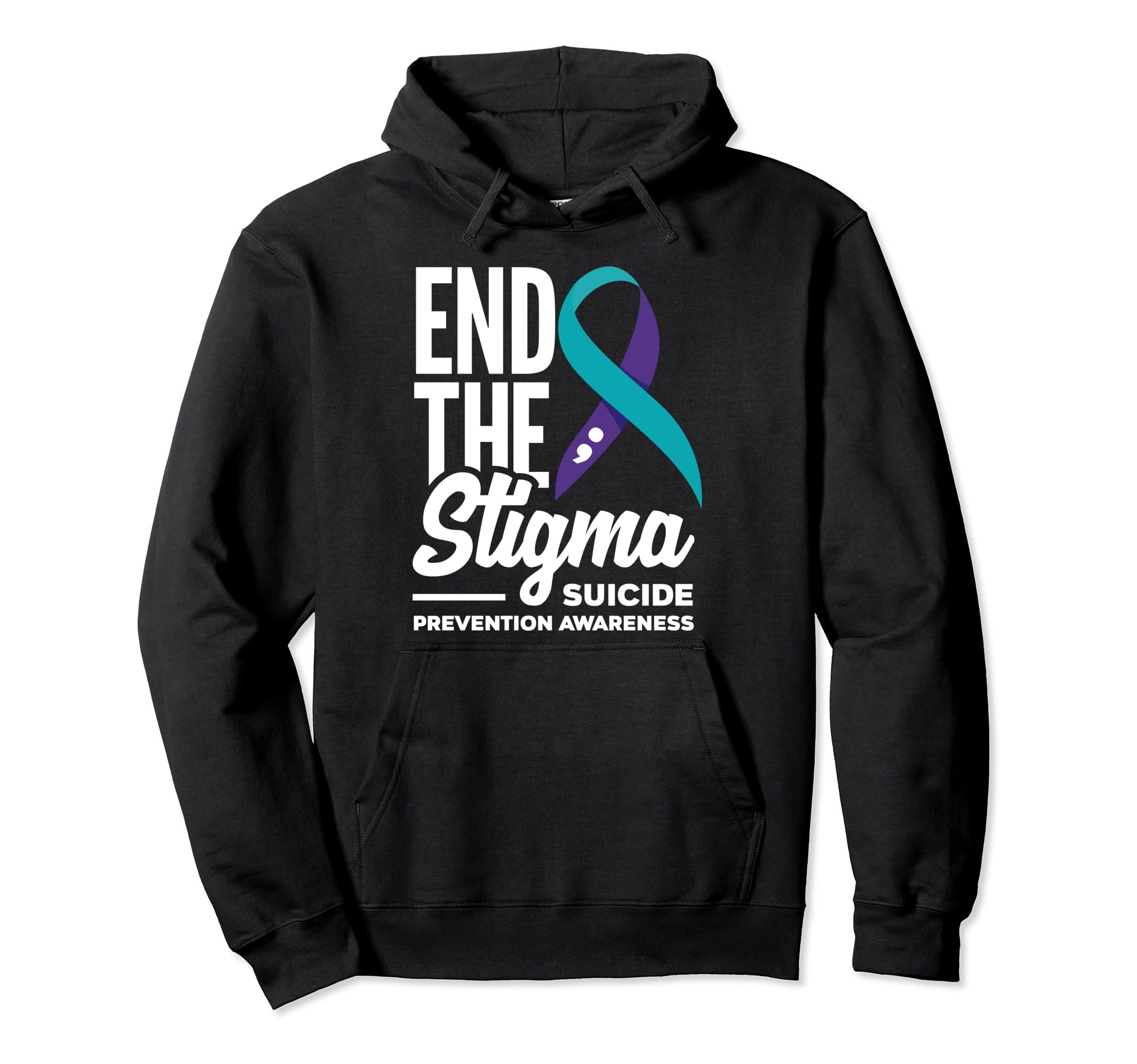 End Stigma Suicide Prevention Awareness Hoodie - Fun Novelty Design Unisex - T-Shirt, Sweatshirt, Hoodie