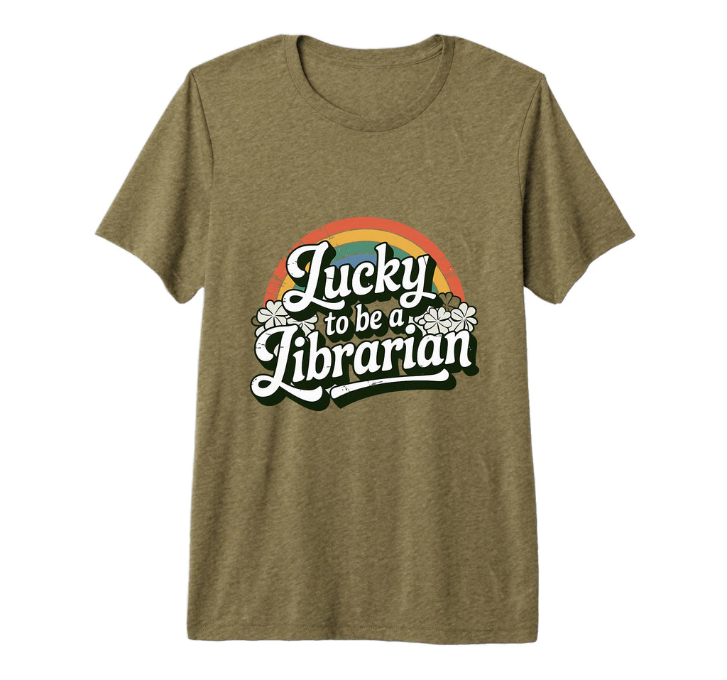 Lucky To Be Librarian Book Reader T-Shirt - Graphic Print Men Women - T-Shirt, Sweatshirt, Hoodie