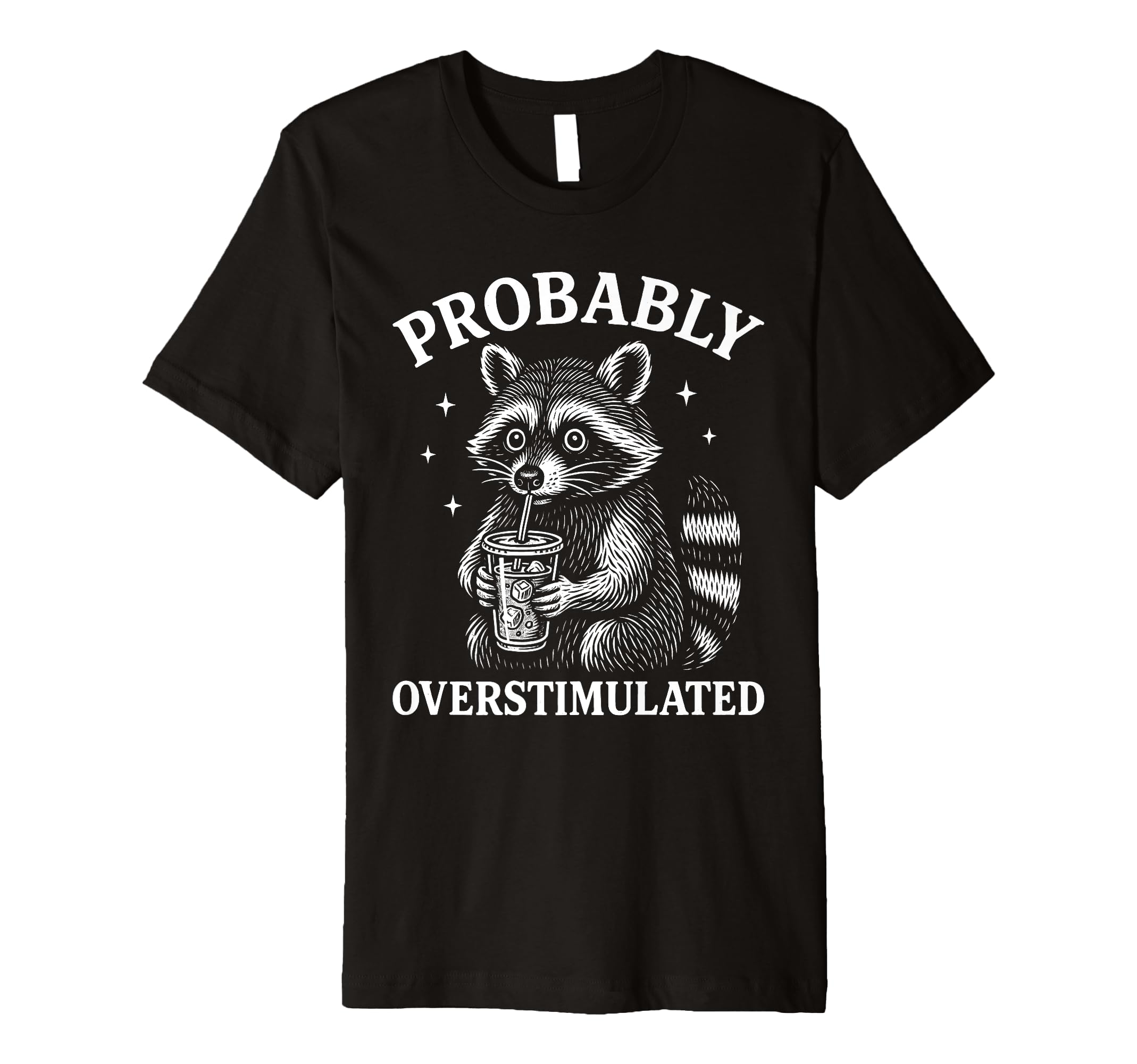 Probably Overstimulated Funny T-Shirt - Minimalist Print for Adults - T-Shirt, Sweatshirt, Hoodie