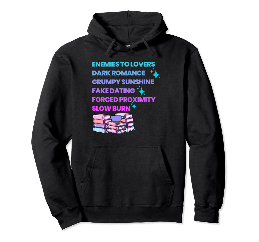 Bibliophile Romance Book Genre Hoodie - Minimalist Print Unisex - T-Shirt, Sweatshirt, Hoodie