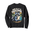 Funny Raccoon Overthinking Coffee Sweatshirt - Minimalist Print for Adults - T-Shirt, Sweatshirt, Hoodie