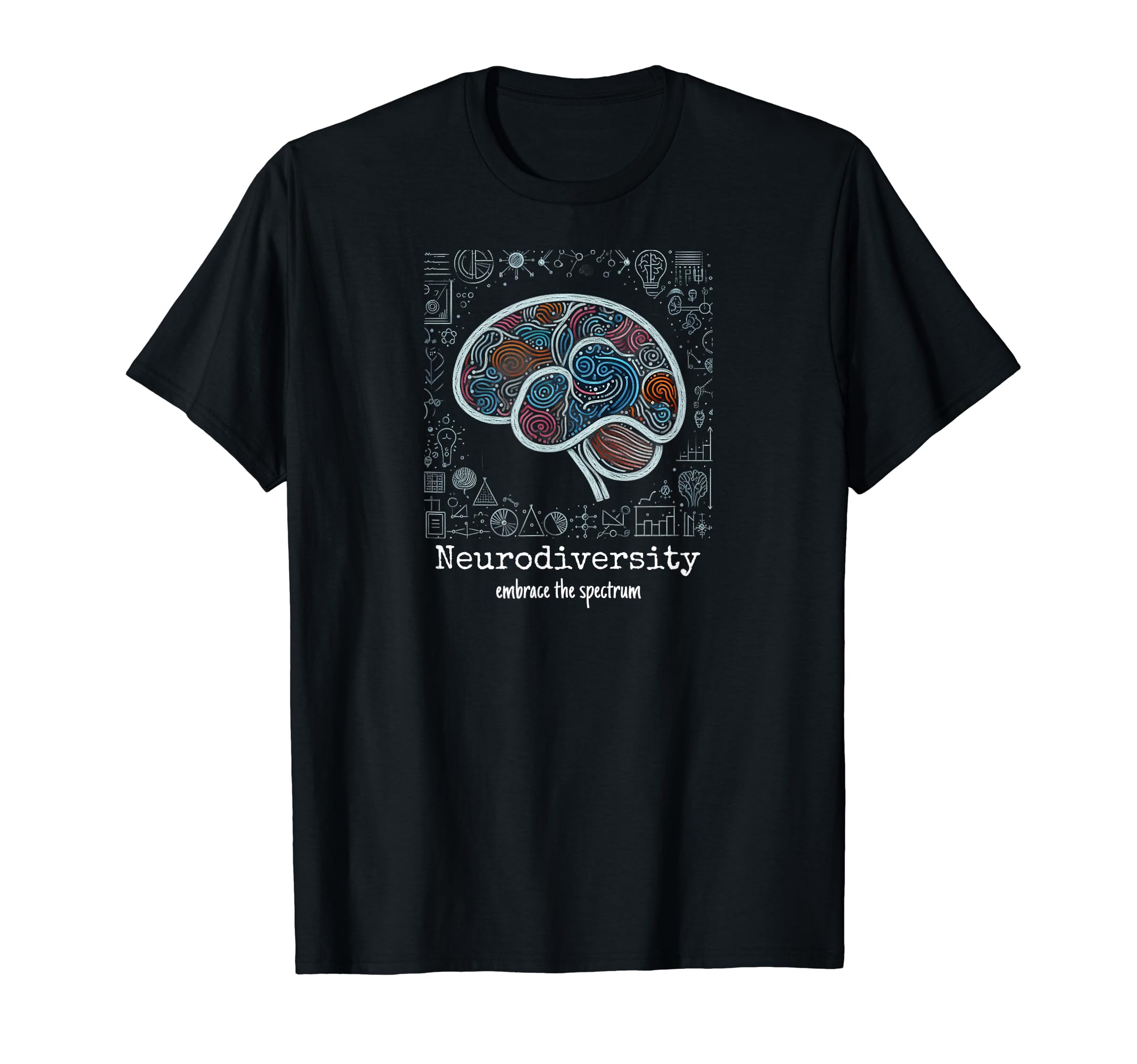 Colorful Rainbow Brain T-Shirt - Aesthetic Graphic Men Women - T-Shirt, Sweatshirt, Hoodie