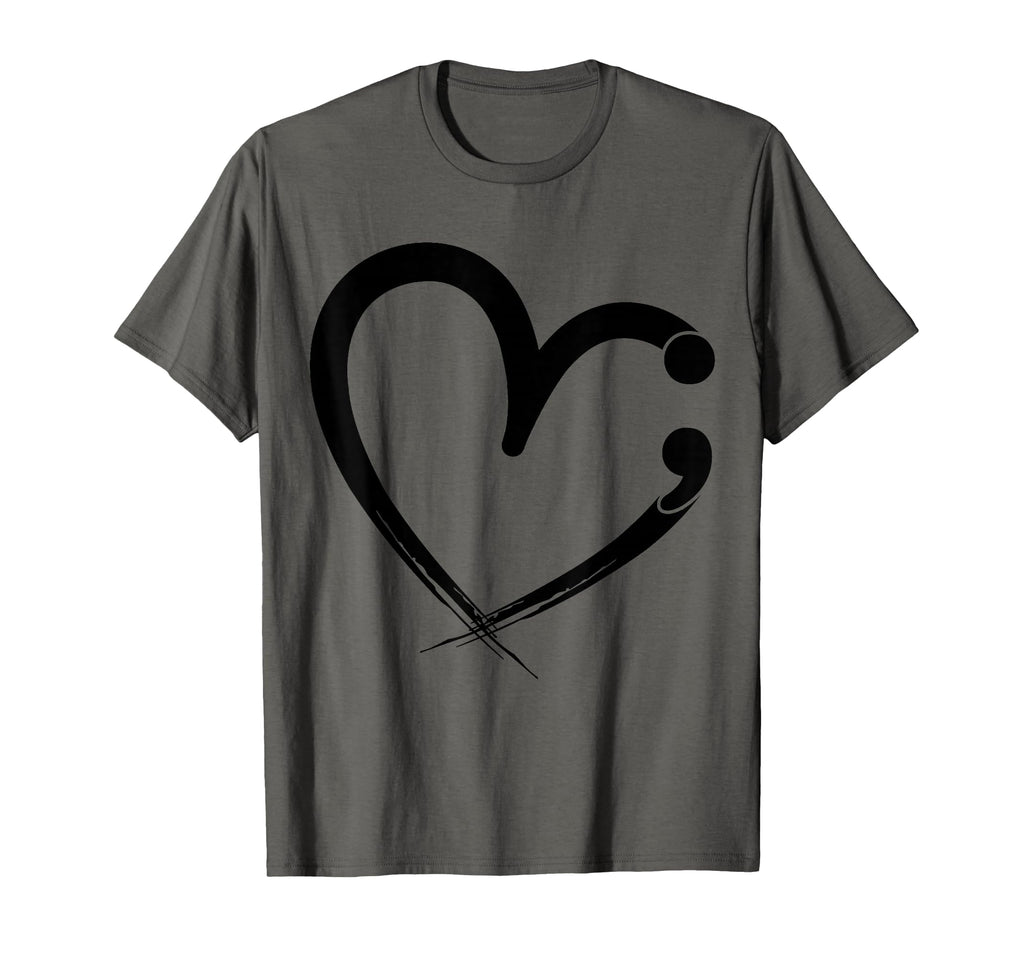 Mental Health Matters Semicolon T-Shirt - Aesthetic Graphic for Adults - T-Shirt, Sweatshirt, Hoodie