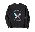 Anti Social Butterfly Introverts Sweatshirt - Custom Art Print for Adults - T-Shirt, Sweatshirt, Hoodie