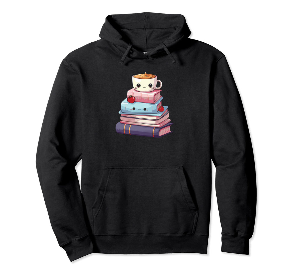 Bookworm Kawaii Literature Library Hoodie - Casual Everyday Wear Men Women - T-Shirt, Sweatshirt, Hoodie