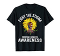Fight Stigma Usa Flag Ribbon Mental T-Shirt - Fun Novelty Design Men Women - T-Shirt, Sweatshirt, Hoodie