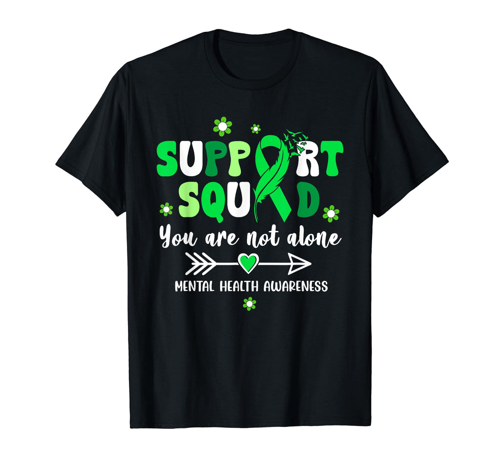 Groovy Support Squad Green Ribbon T-Shirt - Trendy Graphic for Adults - T-Shirt, Sweatshirt, Hoodie