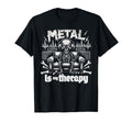 Metal Is My Therapy Funny Headbanger T-Shirt - Graphic Print for Adults - T-Shirt, Sweatshirt, Hoodie