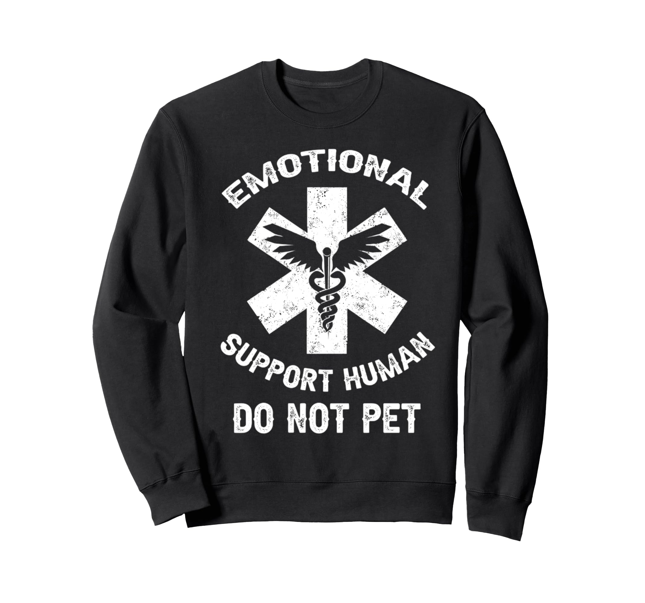 Funny Emotional Support Human Do Sweatshirt - Minimalist Print Men Women - T-Shirt, Sweatshirt, Hoodie