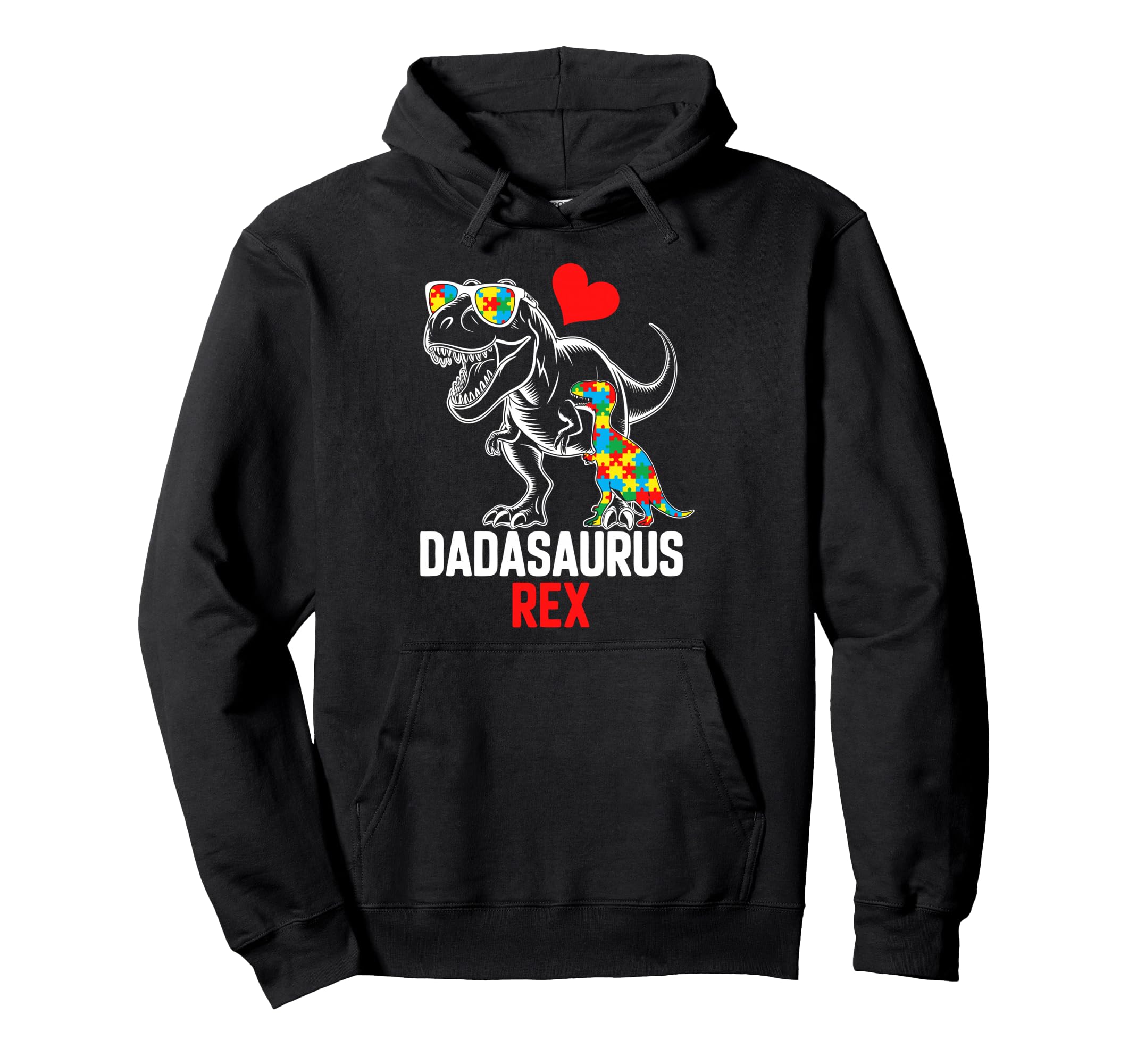 Autism Dad Dinosaur Father Autistic Child Hoodie - Trendy Graphic Unisex - T-Shirt, Sweatshirt, Hoodie