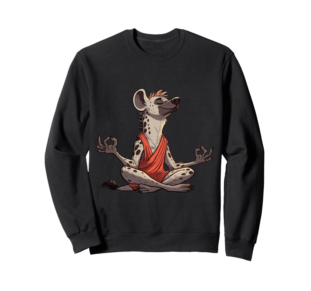 Meditation Hyena Yoga Pose Relaxing Sweatshirt - Trendy Graphic for Adults - T-Shirt, Sweatshirt, Hoodie