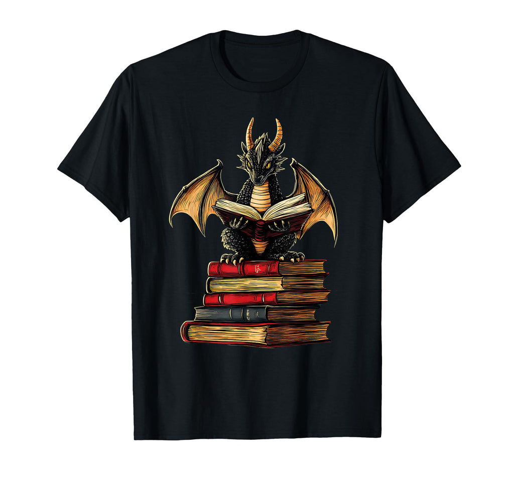 Book Dragon T-Shirt - Unique Graphic Unisex - T-Shirt, Sweatshirt, Hoodie