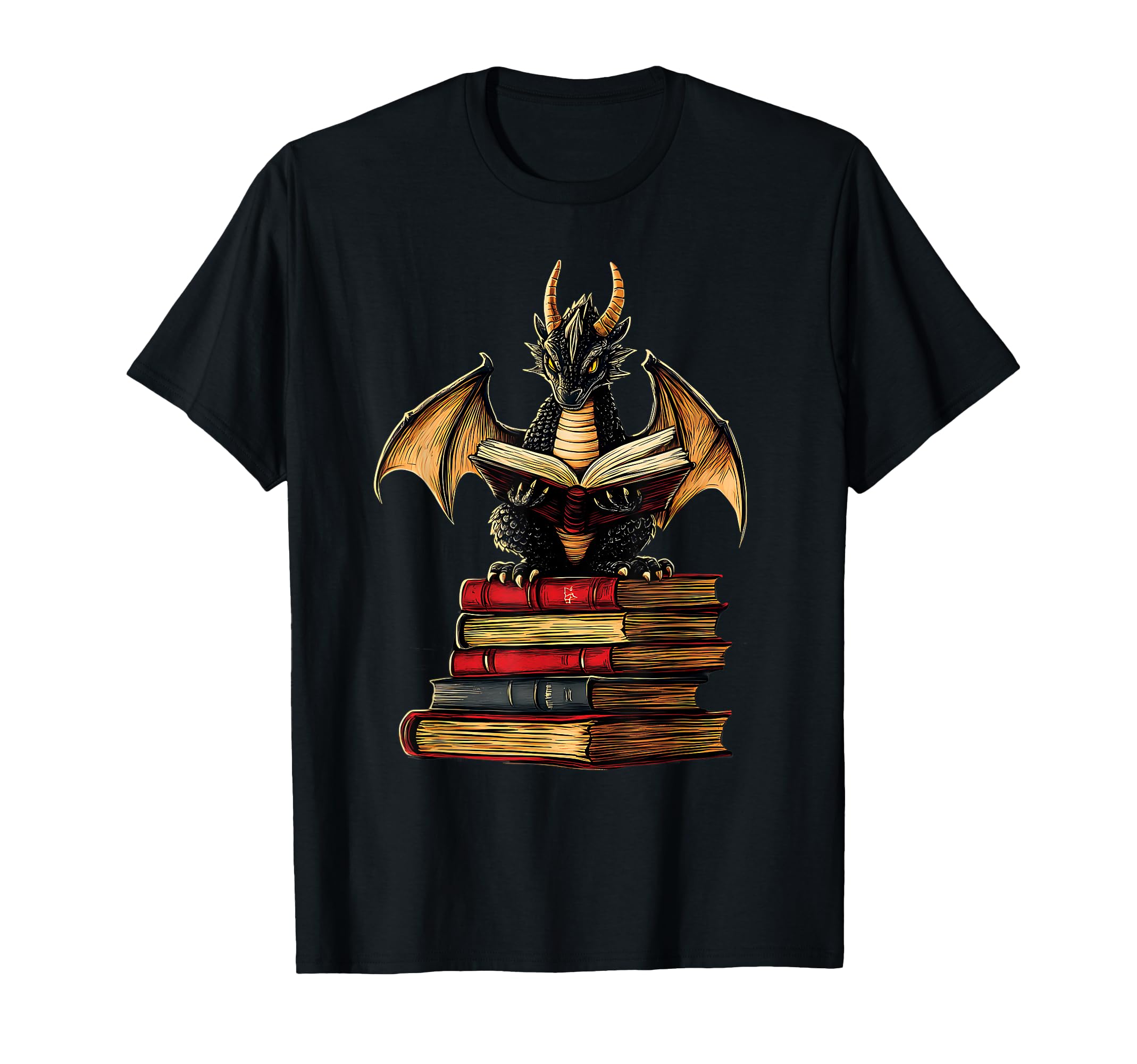 Book Dragon T-Shirt - Unique Graphic Unisex - T-Shirt, Sweatshirt, Hoodie