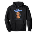 Funny Hold Partner Im Overstimulated Hoodie - Novelty Apparel Men Women - T-Shirt, Sweatshirt, Hoodie