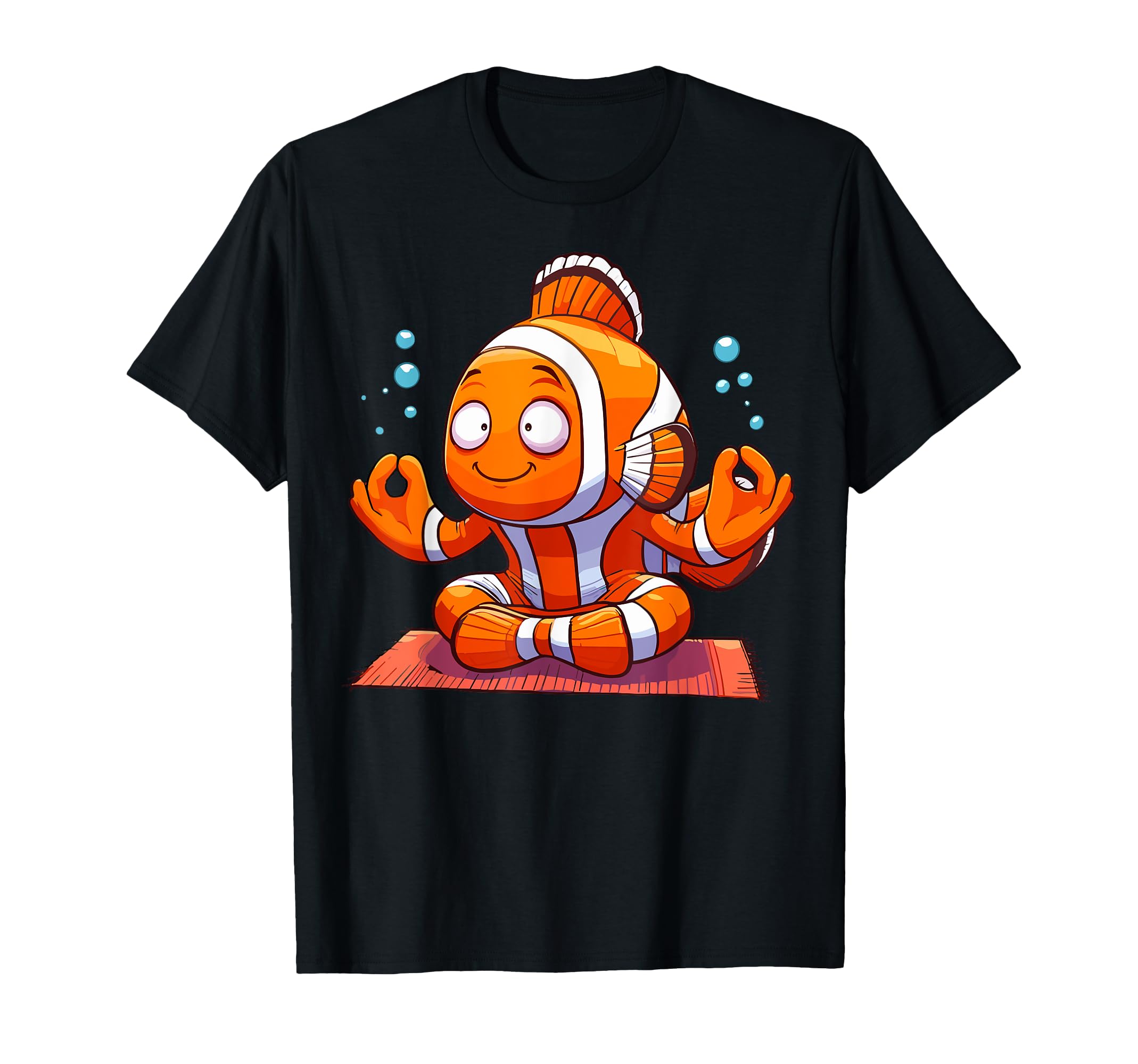 Meditation Clownfish Yoga Pose T-Shirt - Casual Everyday Wear Men Women - T-Shirt, Sweatshirt, Hoodie