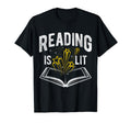 Reading Is Lit Reading Enthusiasm T-Shirt - Aesthetic Graphic Unisex - T-Shirt, Sweatshirt, Hoodie