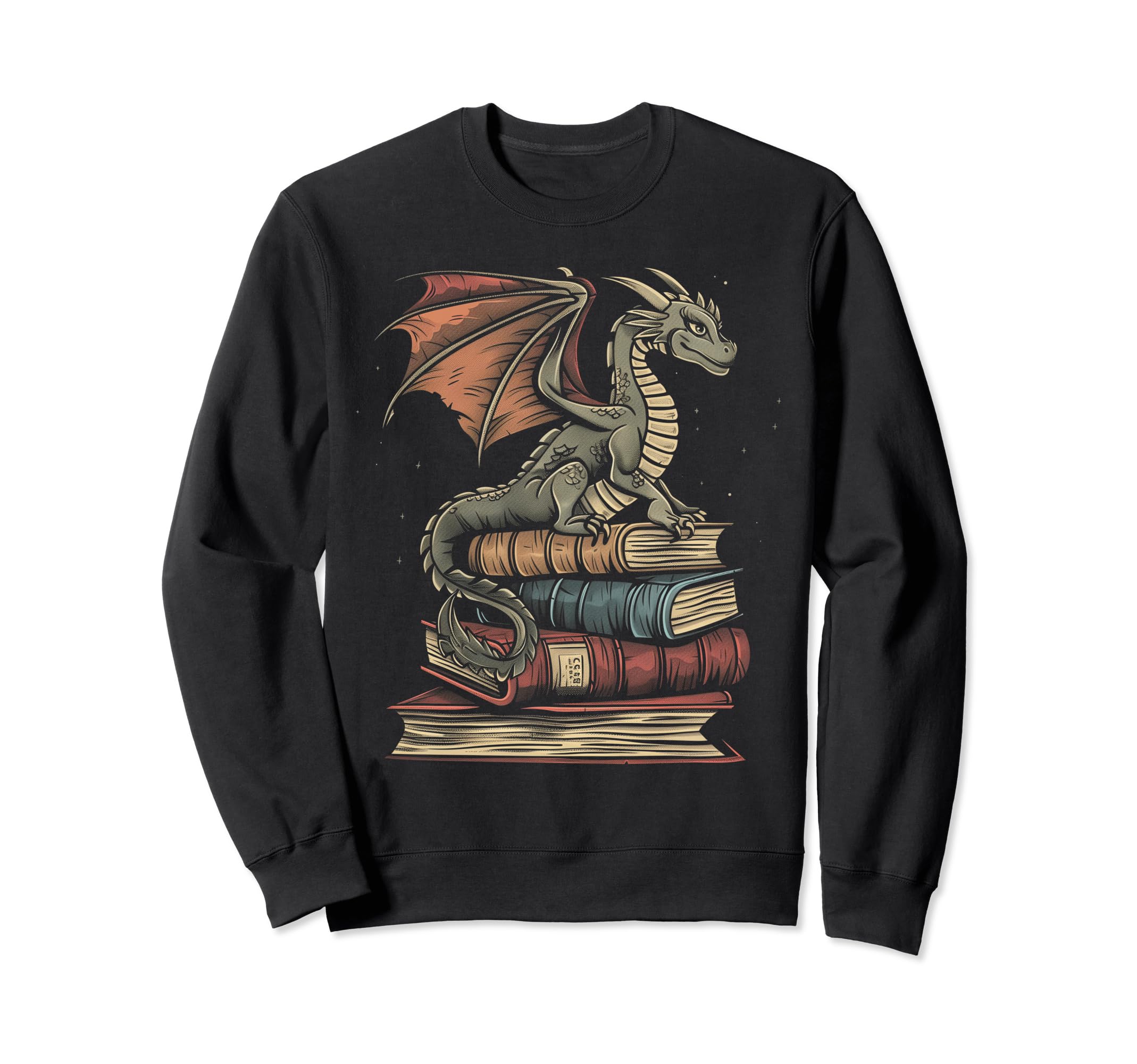 Dragon Fantasy Book Lover Book Sweatshirt - Aesthetic Graphic Men Women - T-Shirt, Sweatshirt, Hoodie