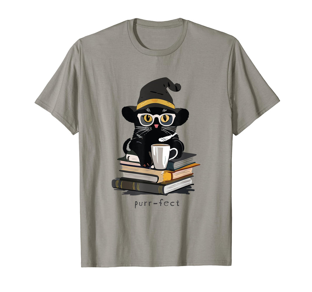 Funny Black Cat Familiar Book And T-Shirt - Casual Everyday Wear Unisex - T-Shirt, Sweatshirt, Hoodie