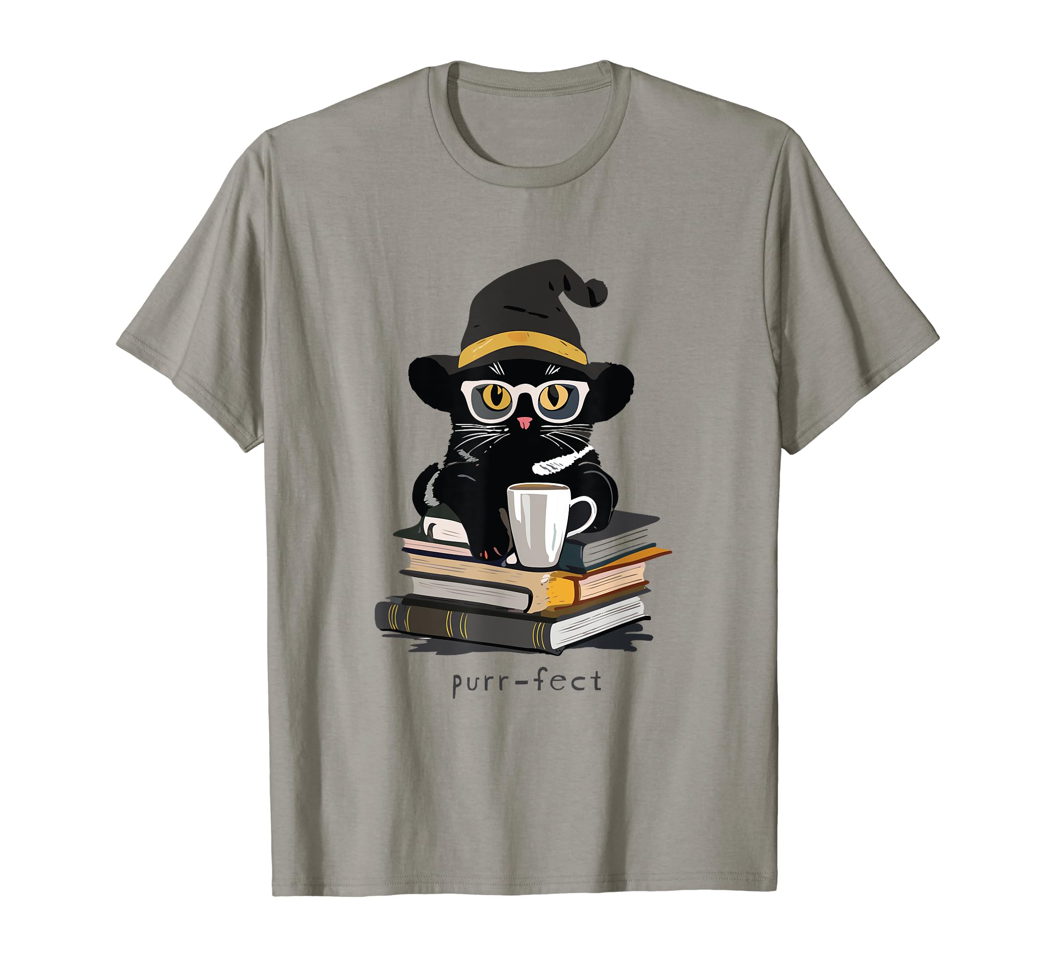 Funny Black Cat Familiar Book And T-Shirt - Casual Everyday Wear Unisex - T-Shirt, Sweatshirt, Hoodie