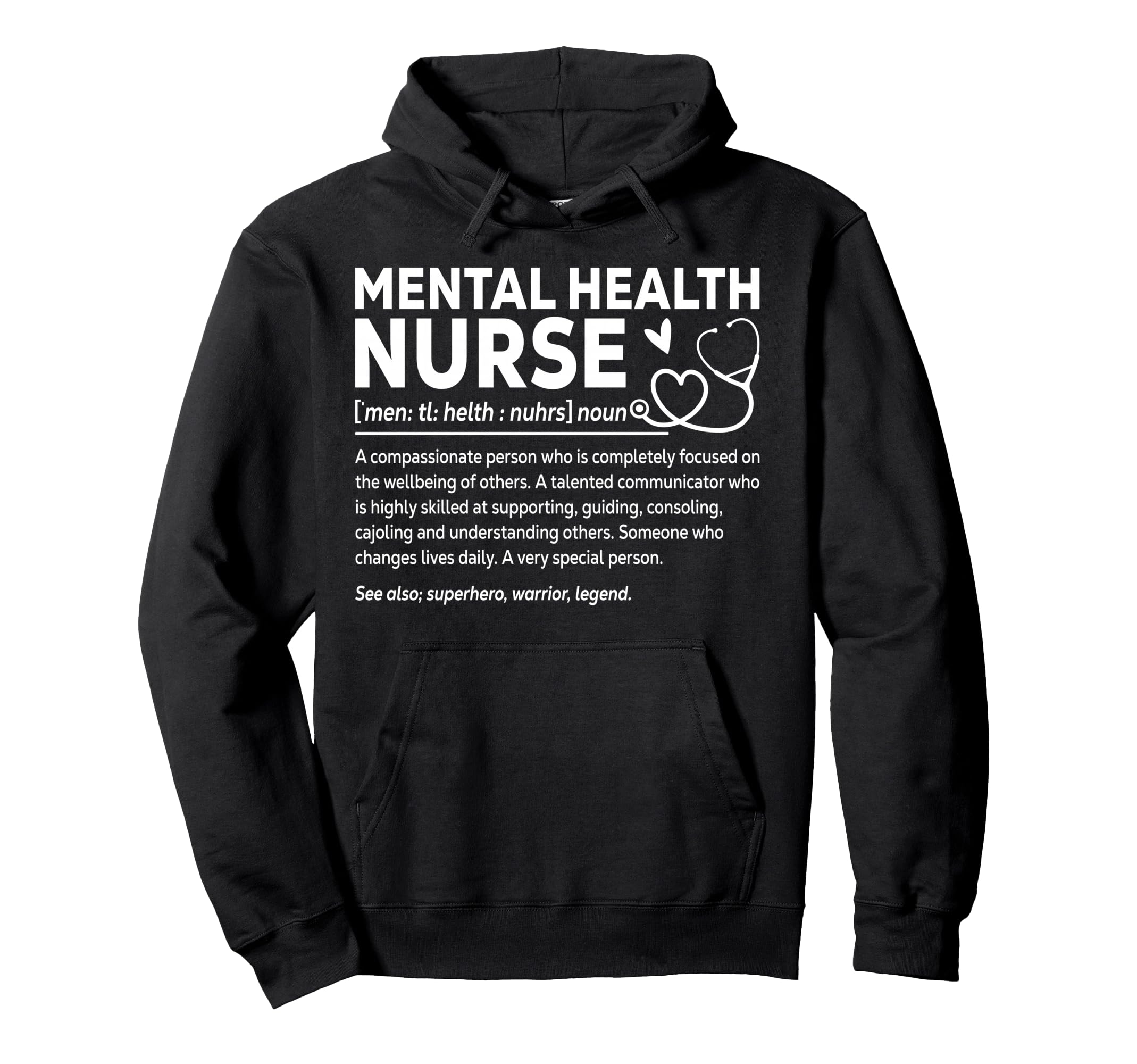 Mental Health Nurse Superhero Sweatshirt - Fun Novelty Design for Adults - T-Shirt, Sweatshirt, Hoodie
