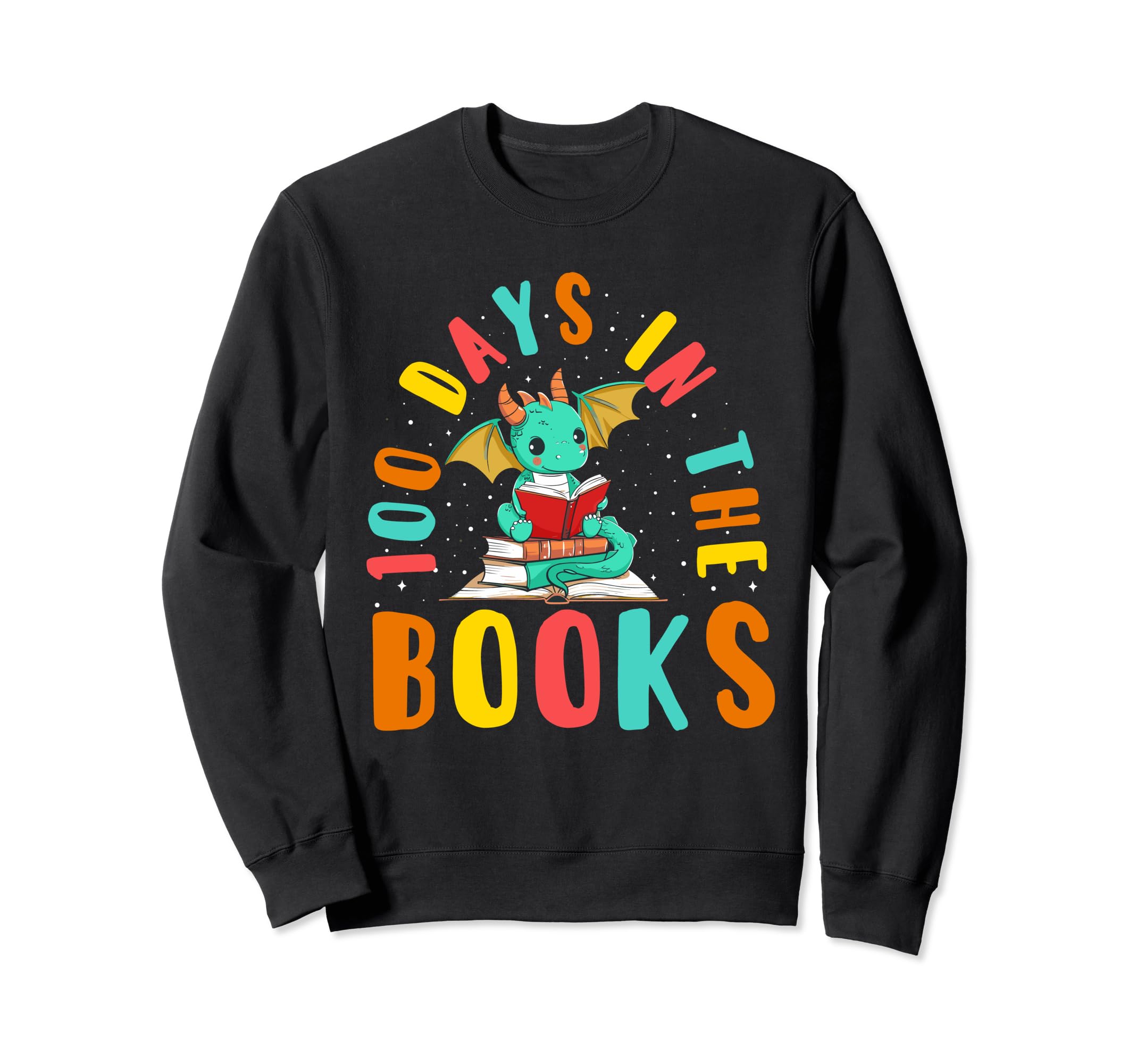 100 Days Books Dragon Reading Sweatshirt - Casual Everyday Wear Unisex - T-Shirt, Sweatshirt, Hoodie