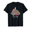 Im Ok Pile Books Reading Librarian T-Shirt - Graphic Print for Adults - T-Shirt, Sweatshirt, Hoodie