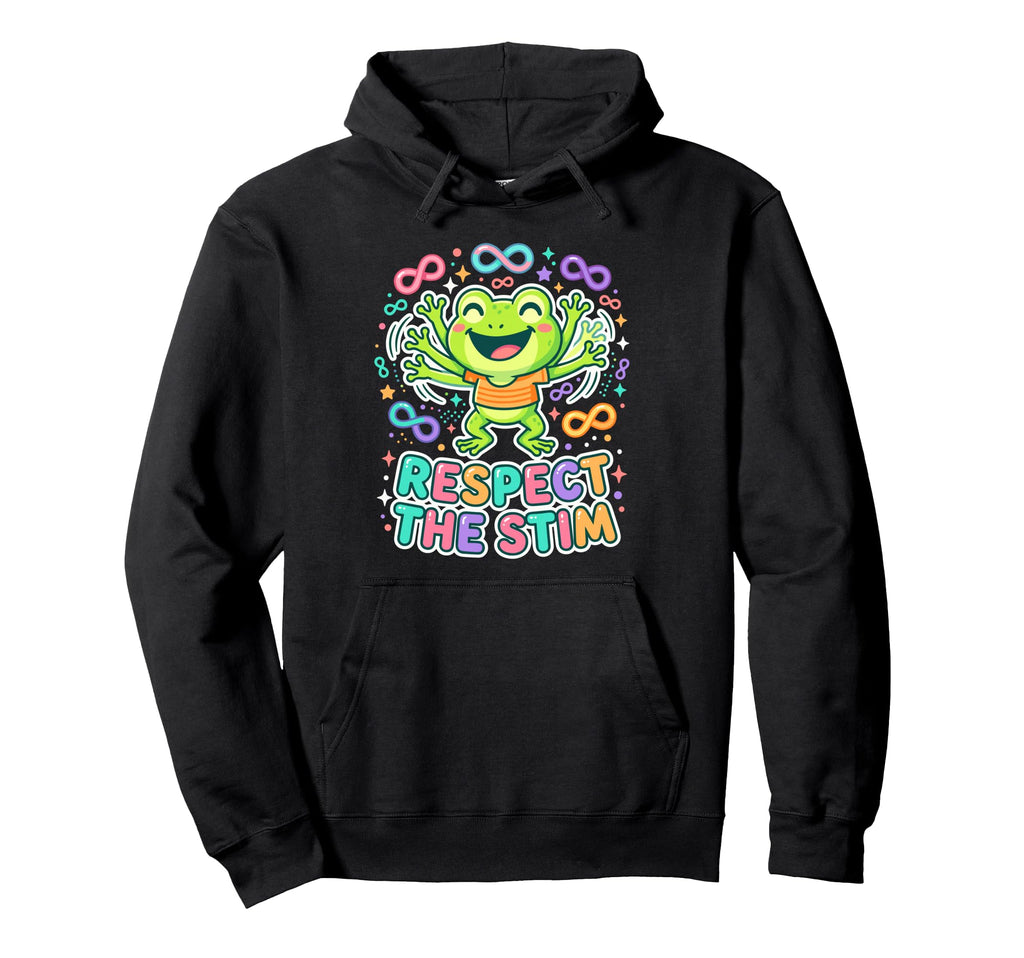 Respect Stim Infinity Frog Hoodie - Fun Novelty Design Men Women - T-Shirt, Sweatshirt, Hoodie