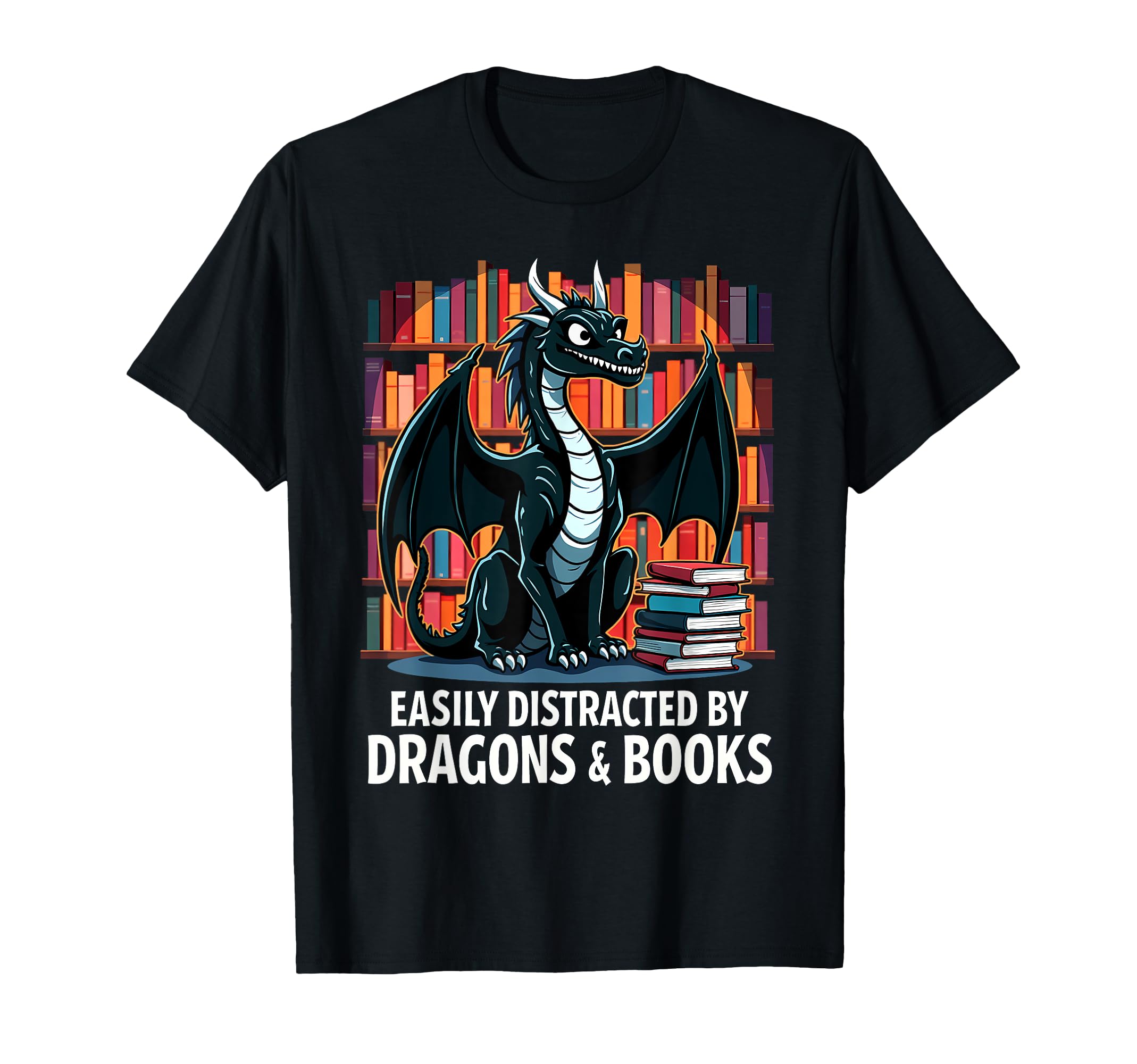 Reading Lover Easily Distracted T-Shirt - Fun Novelty Design for Adults - T-Shirt, Sweatshirt, Hoodie