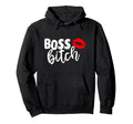 Boss Bitch Lips Powerful Brains Beauty Hoodie - Minimalist Print Men Women - T-Shirt, Sweatshirt, Hoodie