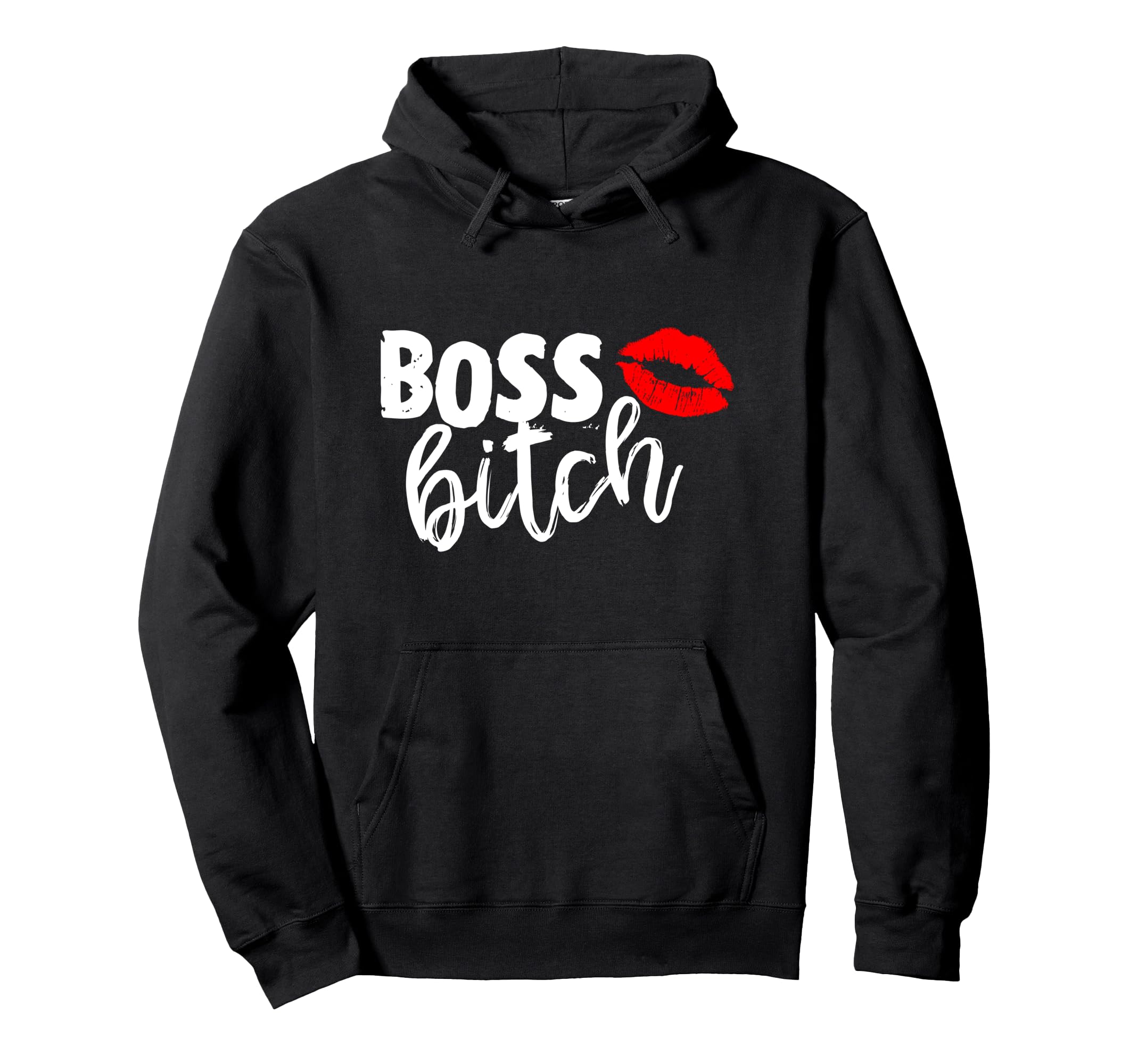 Boss Bitch Lips Powerful Brains Beauty Hoodie - Minimalist Print Men Women - T-Shirt, Sweatshirt, Hoodie