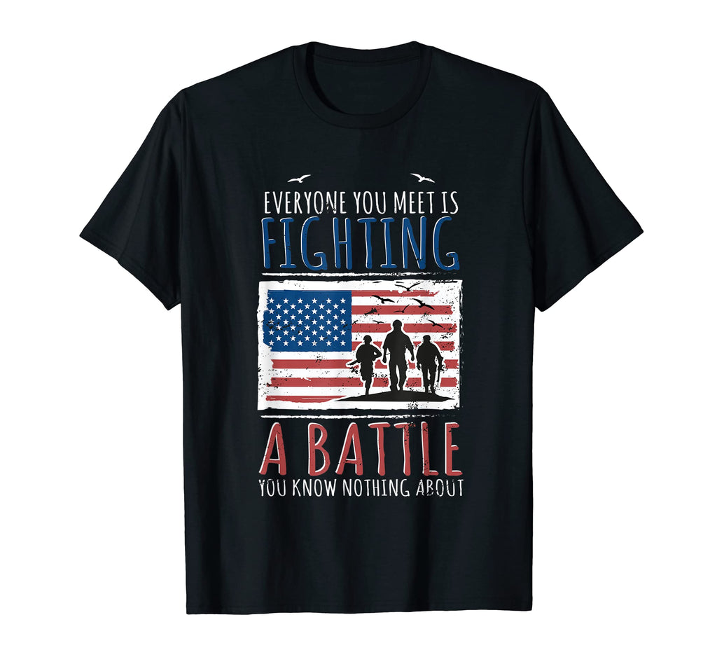 Army Veteran Usa Military Soldier Mental T-Shirt - Minimalist Print Unisex - T-Shirt, Sweatshirt, Hoodie