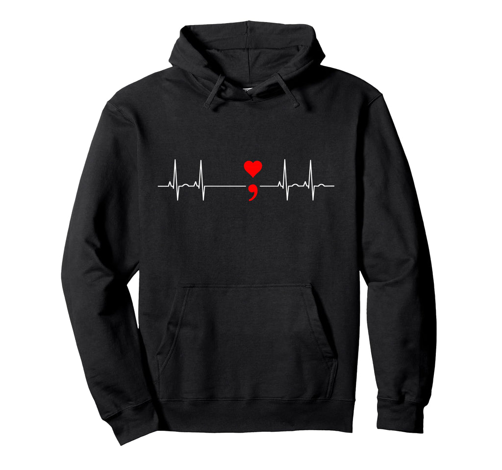 Project Semicolon Suicide Prevention Hoodie - Custom Art Print Men Women - T-Shirt, Sweatshirt, Hoodie