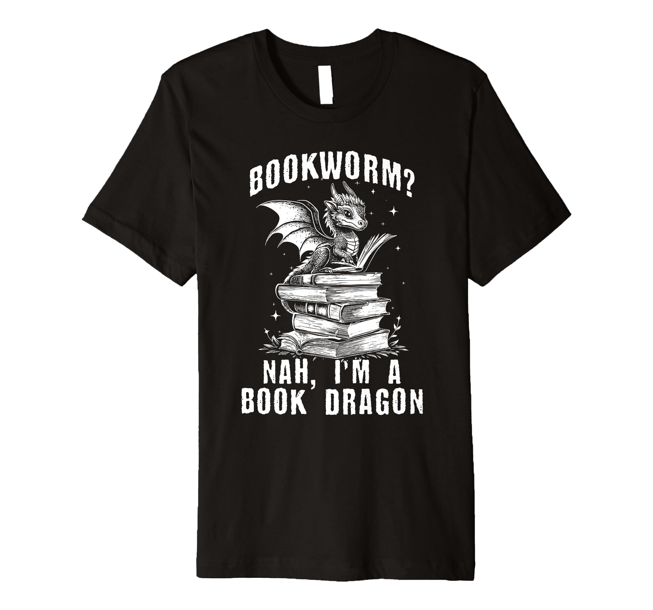 Book Dragon Funny Bookworm Dragon T-Shirt - Graphic Print Men Women - T-Shirt, Sweatshirt, Hoodie
