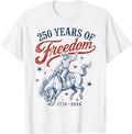 Western Rodeo Cowboy 250 Years of Freedom Patriotic July 4th T-Shirt Unisex T-shirt, Sweatshirt, Hoodie, Long Sleeve Tee - T-Shirt, Sweatshirt, Hoodie