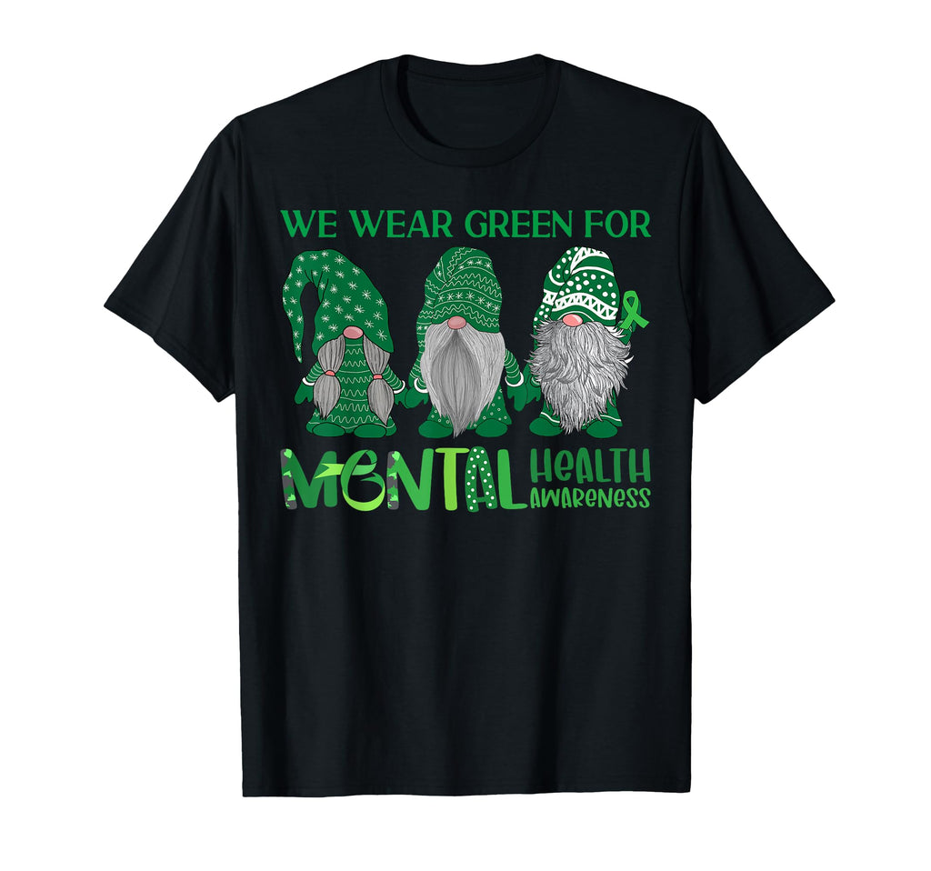 Trio Gnome May We Wear Green Mental T-Shirt - Unique Graphic for Adults - T-Shirt, Sweatshirt, Hoodie
