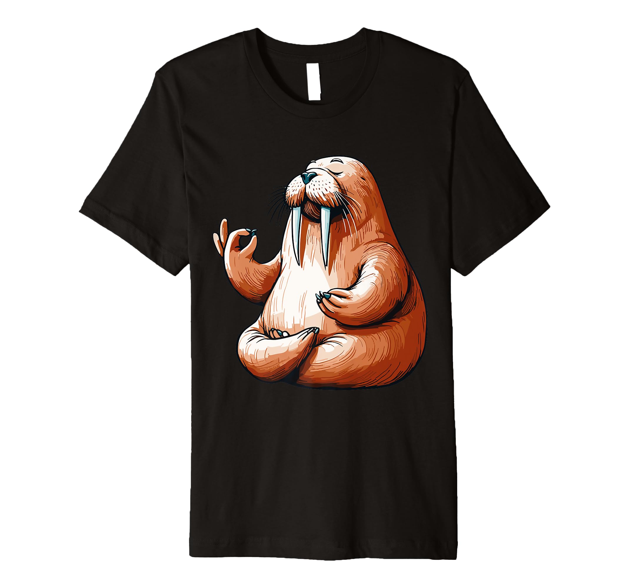 Meditation Walrus Yoga Pose T-Shirt - Casual Everyday Wear for Adults - T-Shirt, Sweatshirt, Hoodie