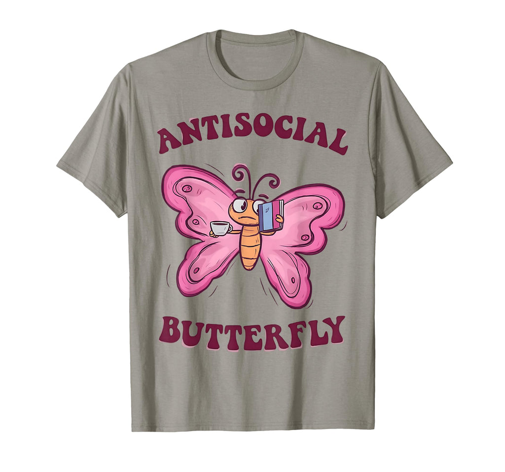 Groovy Anti Social Butterfly T-Shirt - Casual Everyday Wear for Adults - T-Shirt, Sweatshirt, Hoodie