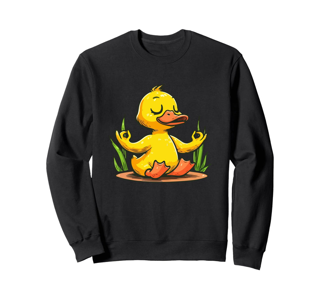 Meditation Duck Yoga Pose Relaxing Sweatshirt - Trendy Graphic Men Women - T-Shirt, Sweatshirt, Hoodie