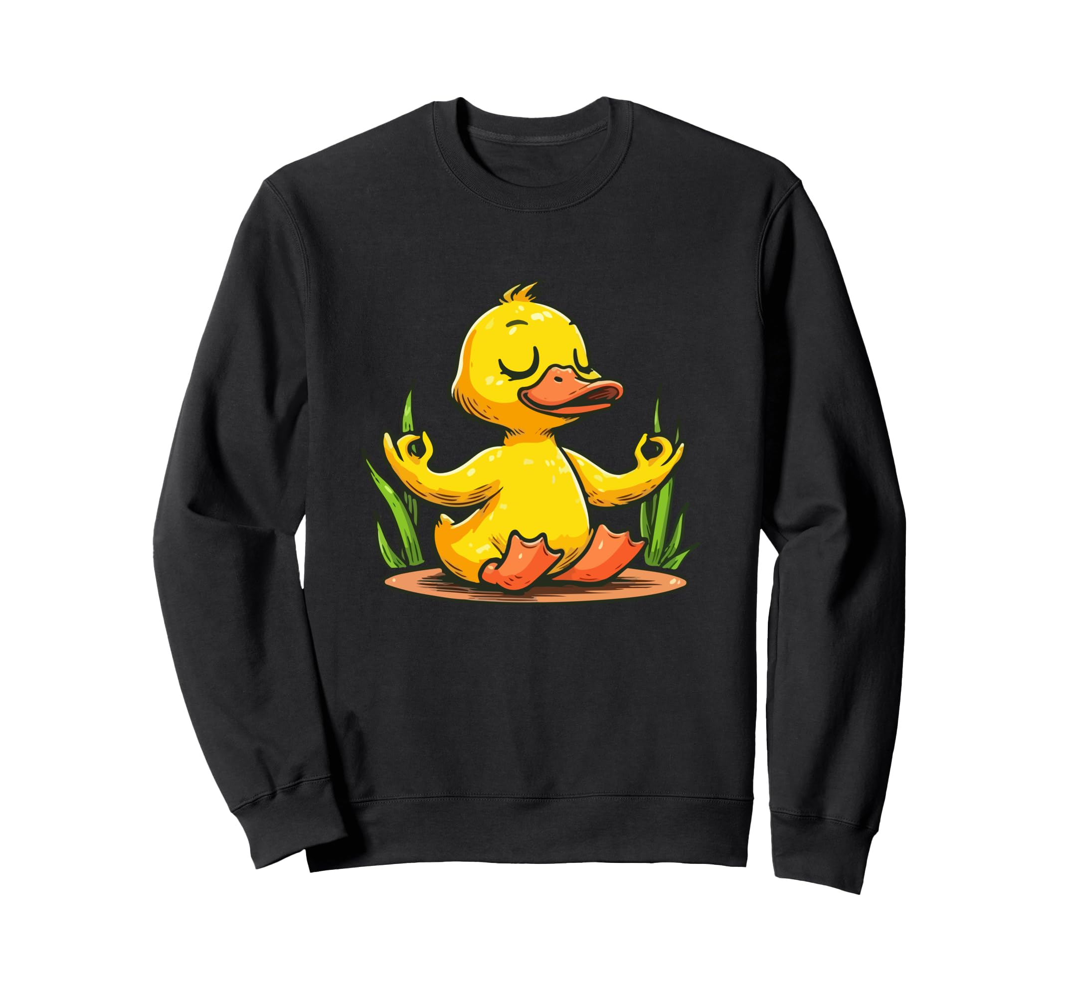Meditation Duck Yoga Pose Relaxing Sweatshirt - Trendy Graphic Men Women - T-Shirt, Sweatshirt, Hoodie