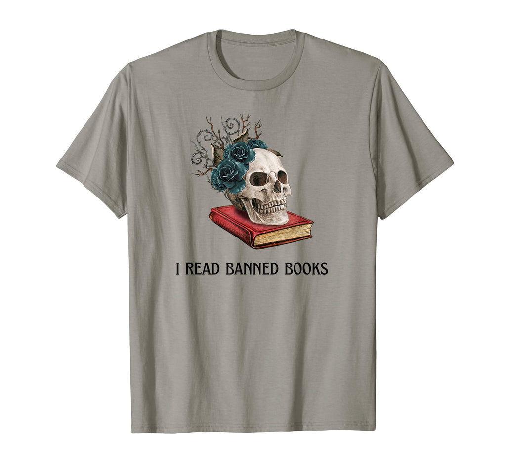 Goth I Read Banned Books Gothic Skeleton T-Shirt - Minimalist Print Unisex - T-Shirt, Sweatshirt, Hoodie