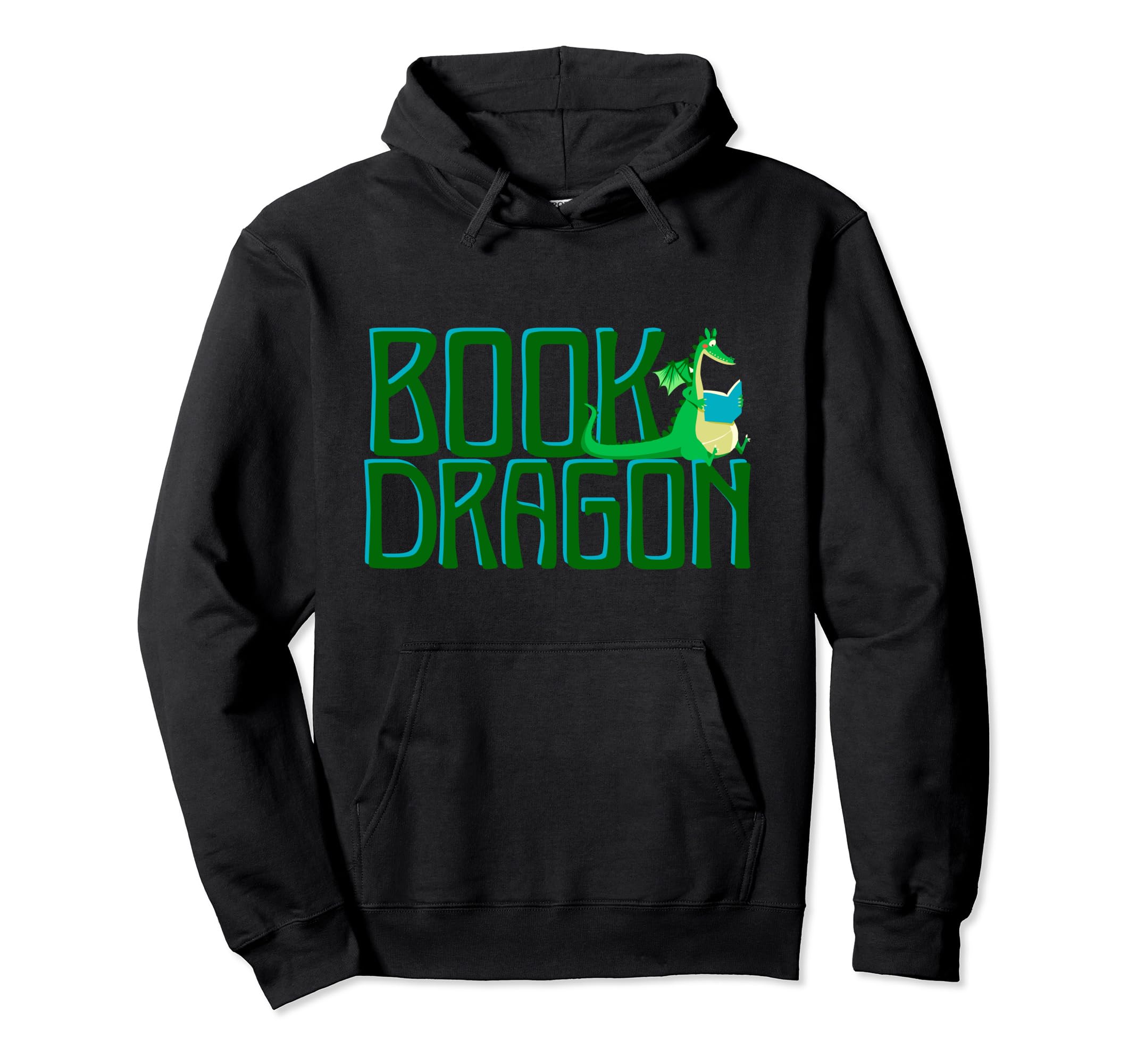 Funny Bookworm Reading Book Dragon 2 Hoodie - Custom Art Print Men Women - T-Shirt, Sweatshirt, Hoodie