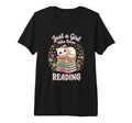 Just Who Loves Reading Bookish Kitten Books T-Shirt - Graphic Print Unisex - T-Shirt, Sweatshirt, Hoodie