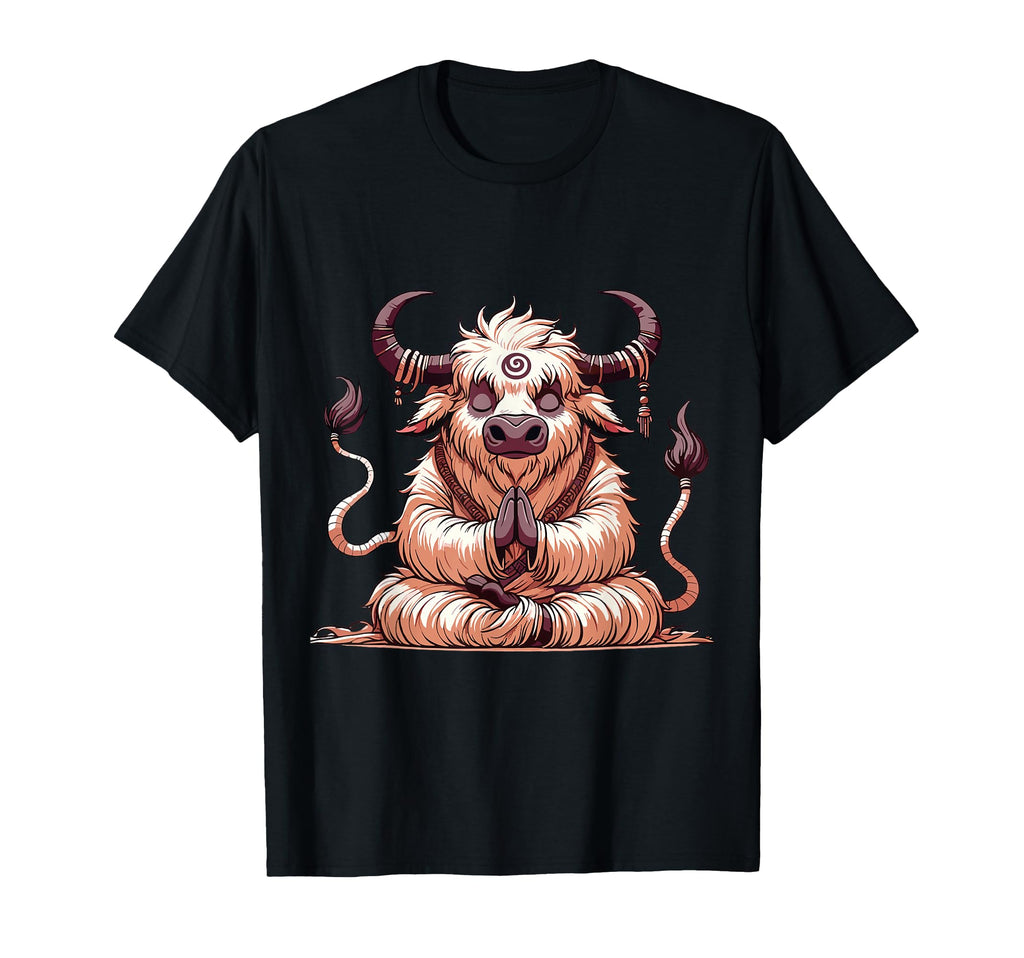 Meditation Yak Yoga Pose Relaxing T-Shirt - Casual Everyday Wear Men Women - T-Shirt, Sweatshirt, Hoodie