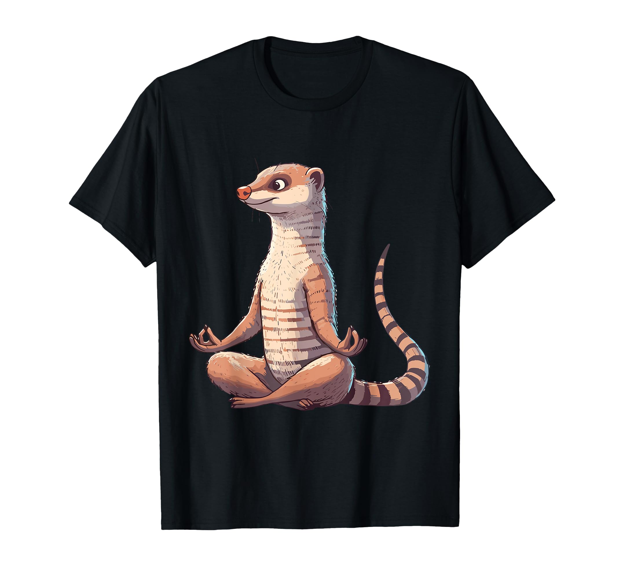 Meditation Mongoose Yoga Pose Relaxing T-Shirt - Trendy Graphic for Adults - T-Shirt, Sweatshirt, Hoodie